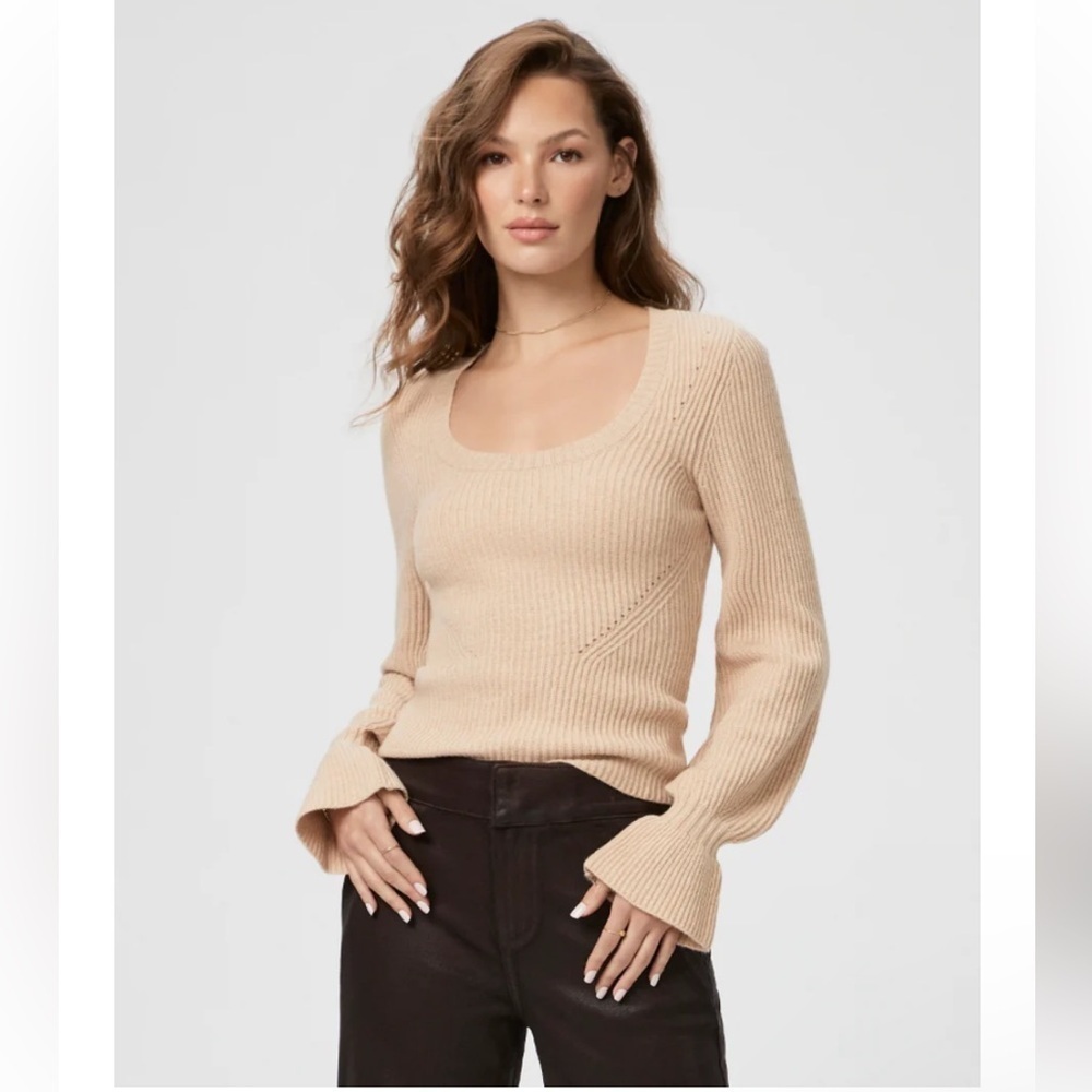 New! Paige Virtue Sweater in Camel 🤎 Medium NWT! - Picture 2 of 10